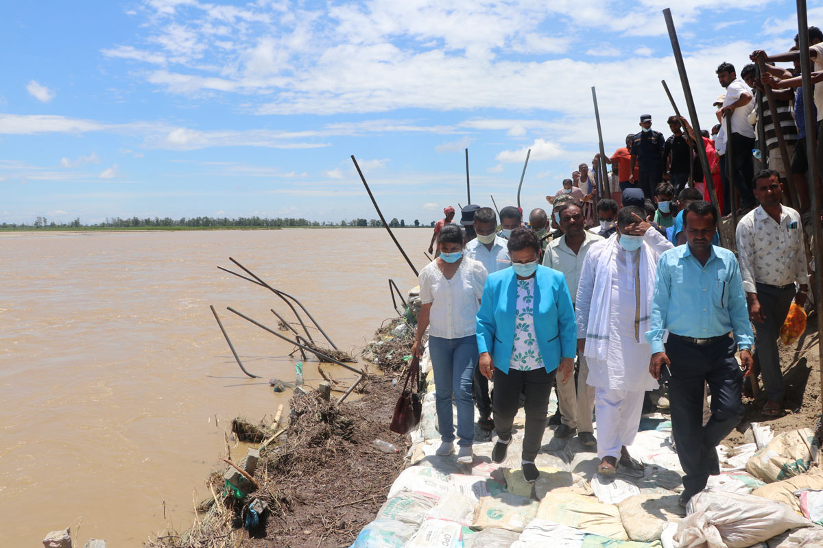 Minister Bhusal vows for long-term plan against flood-induced disasters
